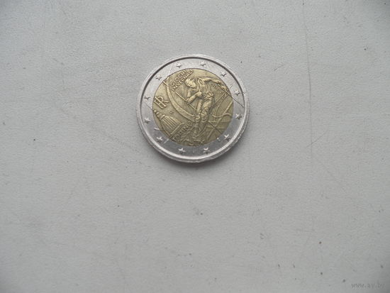 2 евро 2006 г.Турин ХХ зимние Олимпийские игры.(03)С рубля.