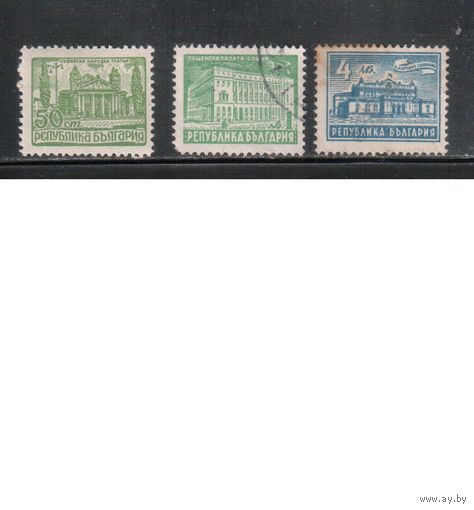 Болгария-1948, (Мих.631-635),  гаш.  ,Стандарт, Архитектура