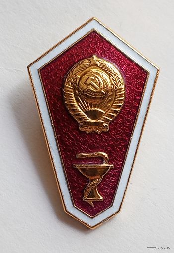 Поплавок. Знак об окончании медицинского училища СССР. ЛМД.