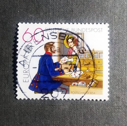 Марка Германия 1979 год История почты
