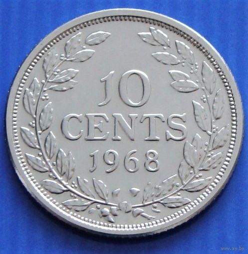 Либерия. 10 центов 1968 год  KM#15a.2   Тираж: 14.000