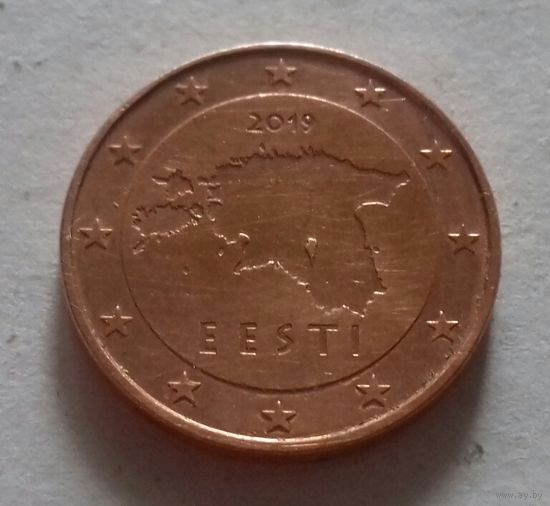1 евроцент, Эстония 2019 г., AU