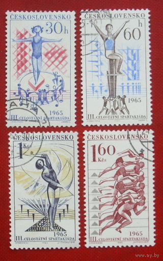 Чехословакия. Спорт. ( 4 марки ) 1965 года.