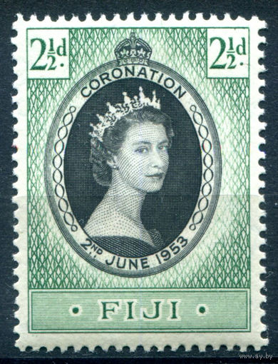 Британские колонии - Фиджи - 1953г. - коронация королевы Елизаветы II - 1 марка - полная серия, MNH [Mi 122]. #2-Bc-48-A-1