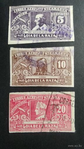 НИКАРАГУА\373с\1937  Авиапочта Самолет б\зубц.