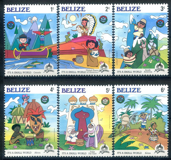 Белиз - 1985г. - Рождество, мультфильмы - 6 марок - MNH. #4-B6-104-A-2