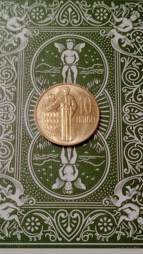Монако 10 сантимов 1976