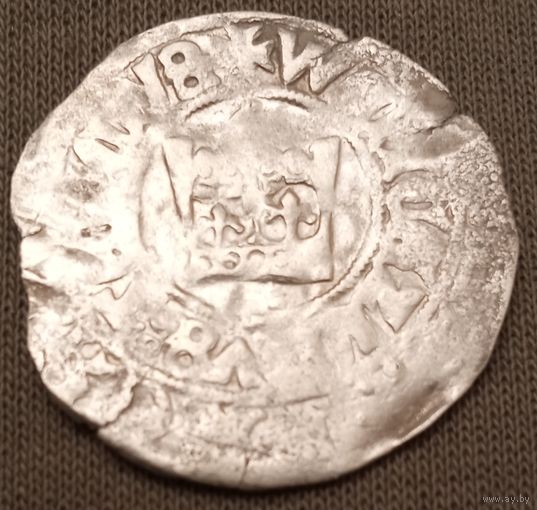 Пражский грош. 1378-1419г.г. Вацлав Четвертый. Аукцион с рубля без минимальный цены.