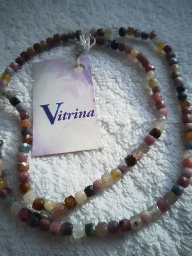 Бусы 90 Самоцветы натуральные камни граненые новые