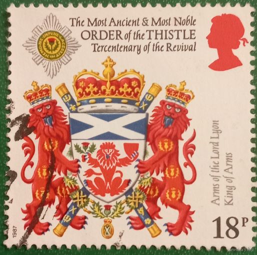 Великобритания 1987. 300 летие возрождения Ордена Чертополоха