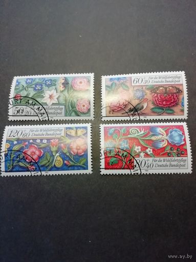 ФРГ 1985 Серия из четырех марок "Миниатюры" (гашеные с клеем) Mi:1259-1262 каталог 5.50 евро