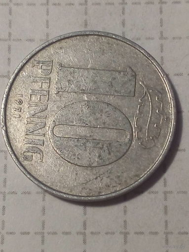 10 Пфеннигов ГДР 1971 год