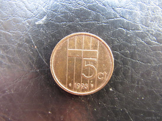 Нидерланды.5 центов, 1993. С 20 копеек. Распродажа коллекции. Смотрите другие лоты.
