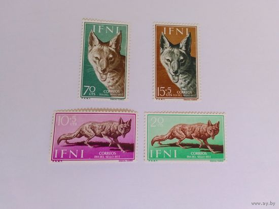 Марки   Шакал  1957г  4  шт