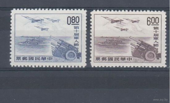 [1039] Тайвань 1964. Армия.Пушки,самолеты,корабли. СЕРИЯ MNH. Кат.6,5 е.