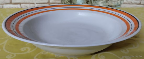Тарелка суповая-3 СССР. Барановский фарфоровый завод (Барановка), 1960-1970 гг
