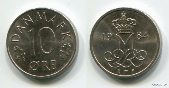 Дания. 10 эре (1984, aUNC)
