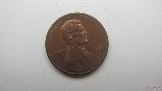 США 1 цент 1987 D