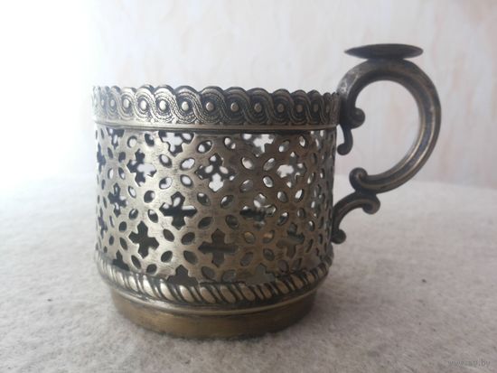 Красивый старинный подстаканник фабрики NORBLIN & Co. Варшава, конец 19, начало 20 века.