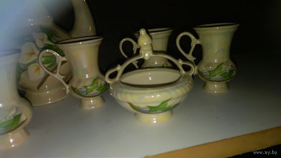 Фарфоровый  советский набор на 6 персон