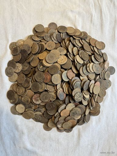 5 копеек 1961-91. Лот 4,5 кг (около 900 штук)