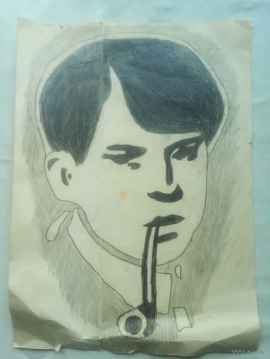 Рисунок "Сергей Есенин" СССР