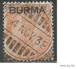 Бирма. Король Георг V. Надпечатка на Индии. 1937г. Mi#6.