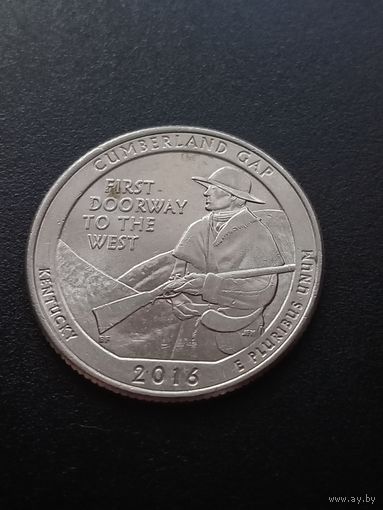 США 25 центов 2016 г. D - Национальный исторический парк Камберленд-Гэп, Кентукки