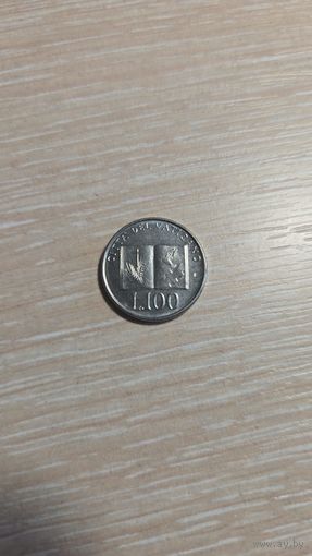 100 лир Ватикан 1992