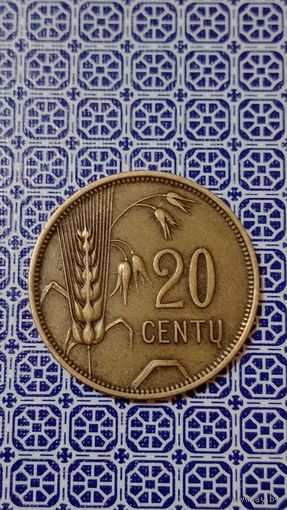 Литва 20 центов 1925
