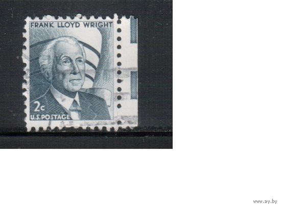 США-1966, (Мих.902 ) , гаш. , Стандарт, Райт, Архитектор(одиночка),