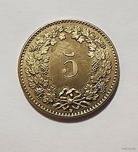 Швейцария 5 раппенов, 2017