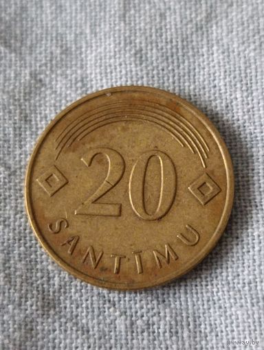 Латвия. 20 сантимов 2009 года. (4)