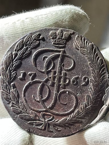 5 копеек 1769 ЕМ без МЦ.Кладовая.Состояние!