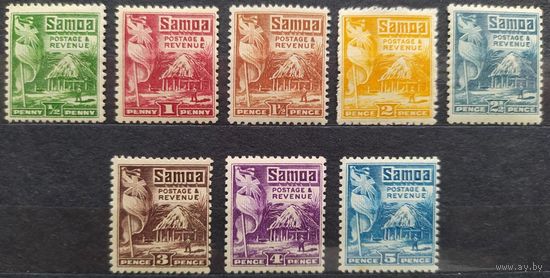 Британские колонии. Западное Самоа, 1921 г. SG153-60 (1,5d-SG151) MLH/МН