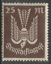 Германия(Веймарская Республика) Авиа. Лесной голуб. 1923г. Mi#265.