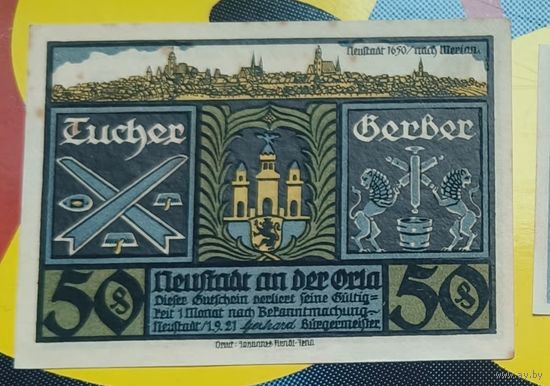 Нотгельд Германия 50 пфеннигов