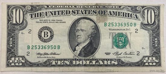 10 долларов США. 1993г