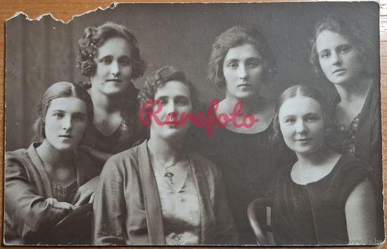 1927 НЭП Подруги Витебск типажи ретро студийное фото