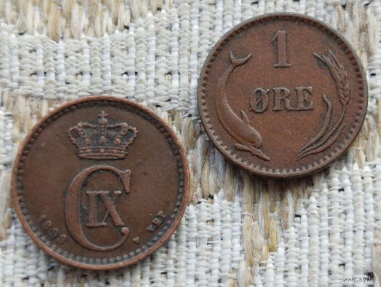 Дания 1 эре (цент) 1899 года. Дельфин. Предложи свою цену или обмен!