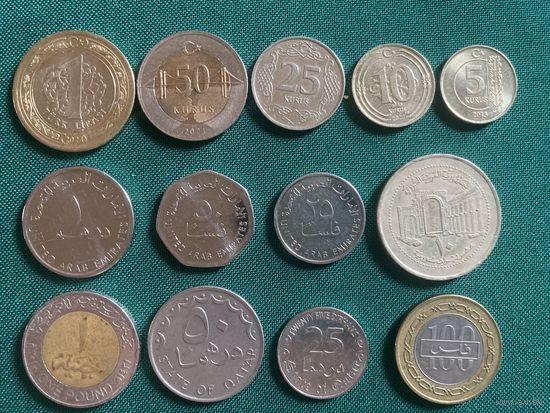 Сирия, Турция,ОАЭ,Бахрейн,Катар,Египет(набор моне одним лотом)-1