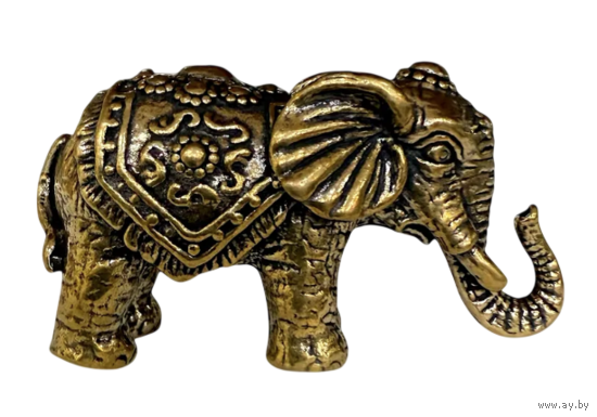 Статуэтка миниатюра Слоник Латунь