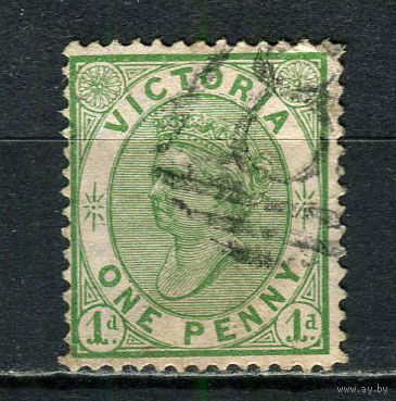 Австралийские штаты - Виктория - 1873/1883 - Королева Виктория 1Р - [Mi.72b] - 1 марка. Гашеная.  (Лот 16HT)-TG3P15