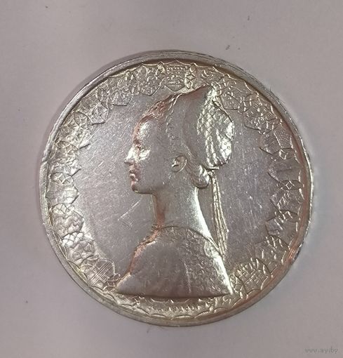 500 лир 1960 Италия кораблик серебро 835 пробы 11 грамм