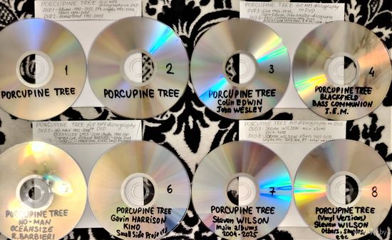 DVD MP3 PORCUPINE TREE + Solo & Sound projects полная дискография (Progressive rock, Psychedelic rock) - 8 DVD
