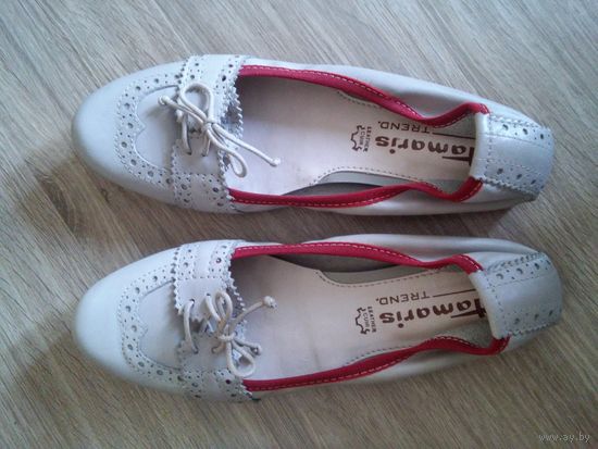 Женские туфли балетки Tamaris, натуральная кожа, 40 р