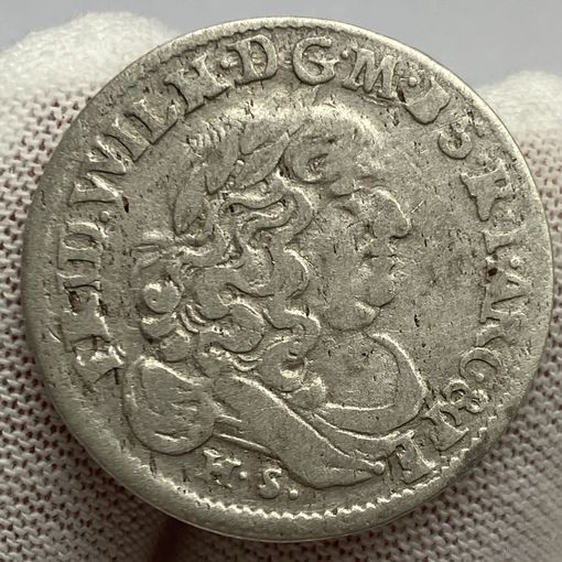 Шостак / шестак / 6 грошей 1681 г., Пруссия, Фридрих Вильгельм I. Почти штемпельный!