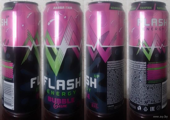 Банка от энергетика FLASH со вкусом Бабл гам 9 2025 450мл РБ (ОБМЕН/ПРОДАЖА/ТОРГ) 1лот=1шт