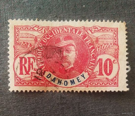 Марка Золотой берег 1906 год Генерал Федерб