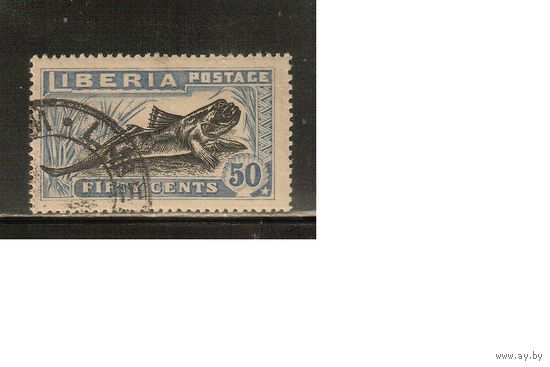 Либерия-1918(Мих.161),  гаш. ,   Морская  Фауна ,Рыбы,